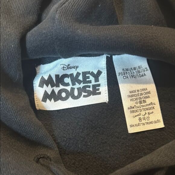 Black Mickey Mouse Sweatshirt Hoodie Size Large Mickey and Friends Genuine Mouse - Picture 2 of 6